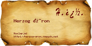 Herzog Áron névjegykártya